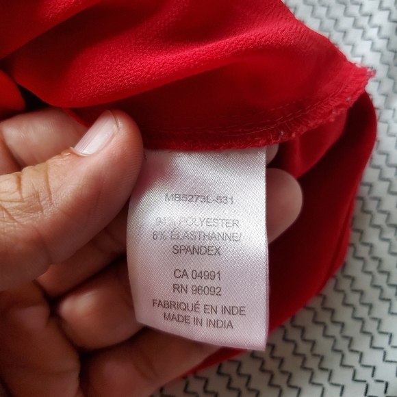 Dalia red womens blouse - Picture 5 of 6